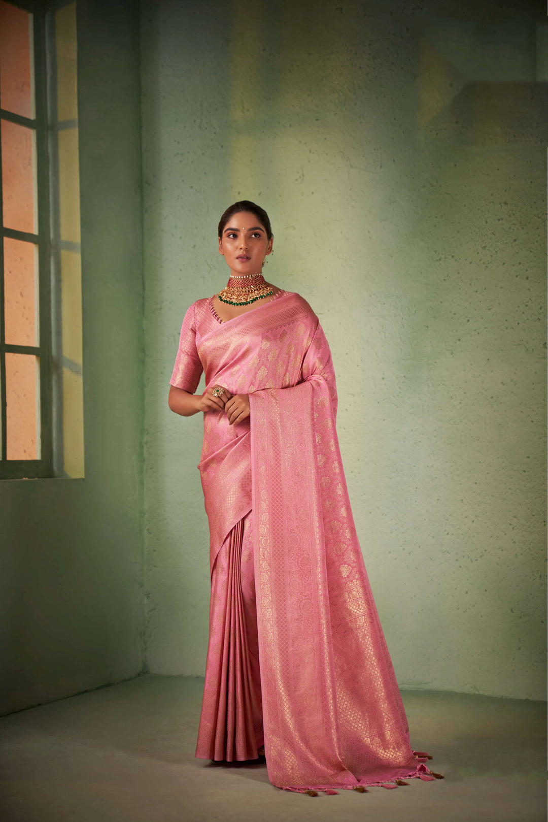 Charming Kanjivaram Silk Saree with | An Exclusive Designer Masterpiece