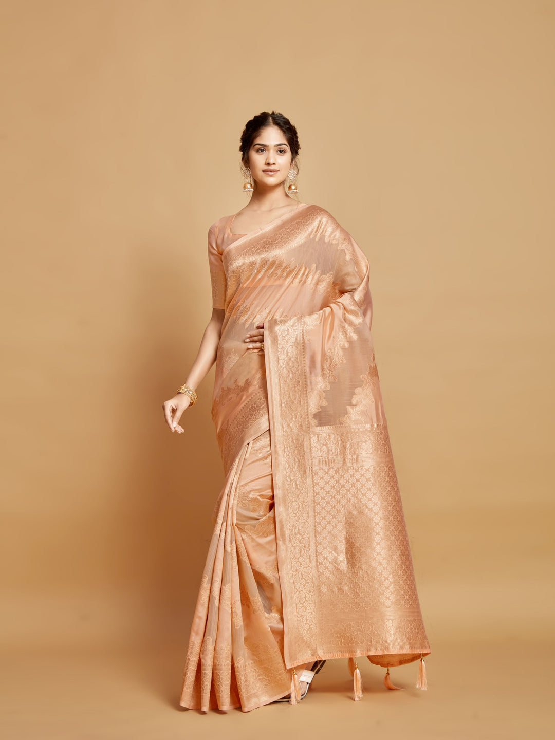 Radiant Linen Saree with | Perfect for Special Celebrations