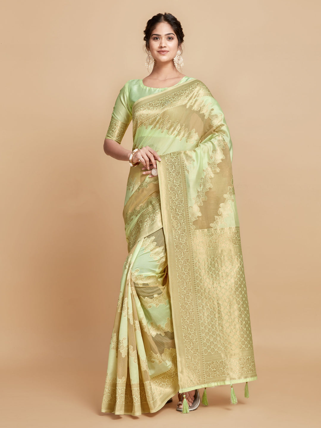 Radiant Linen Saree with | Perfect for Special Celebrations