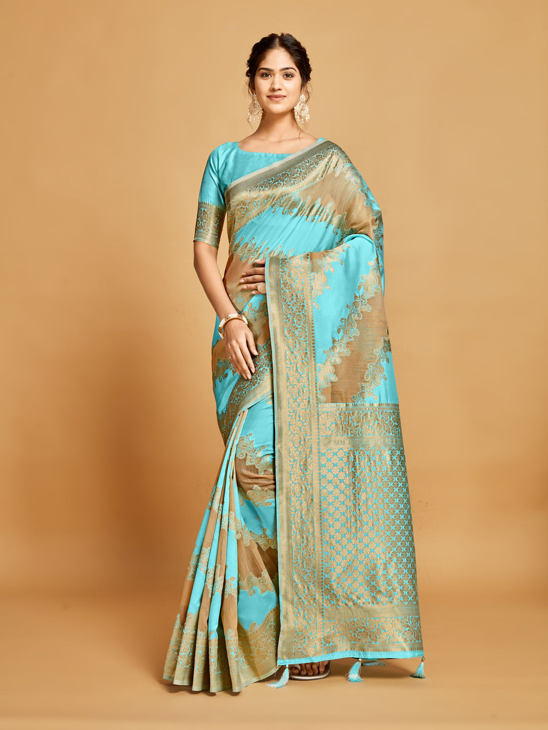 Radiant Linen Saree with | Perfect for Special Celebrations