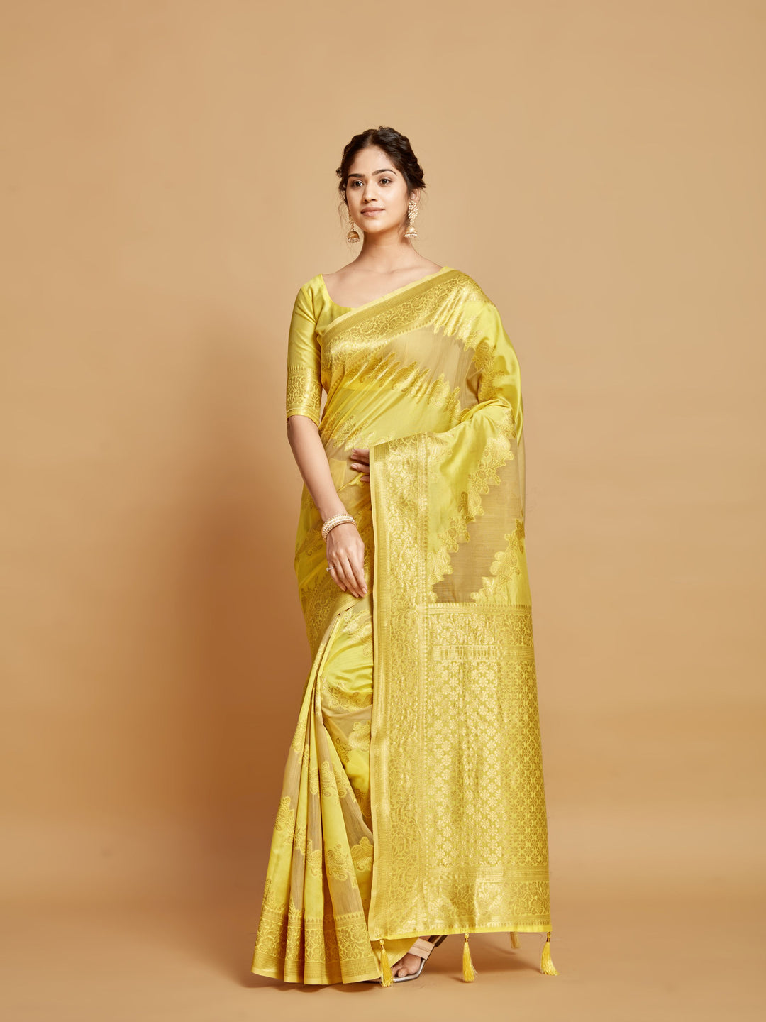 Radiant Linen Saree with | Perfect for Special Celebrations