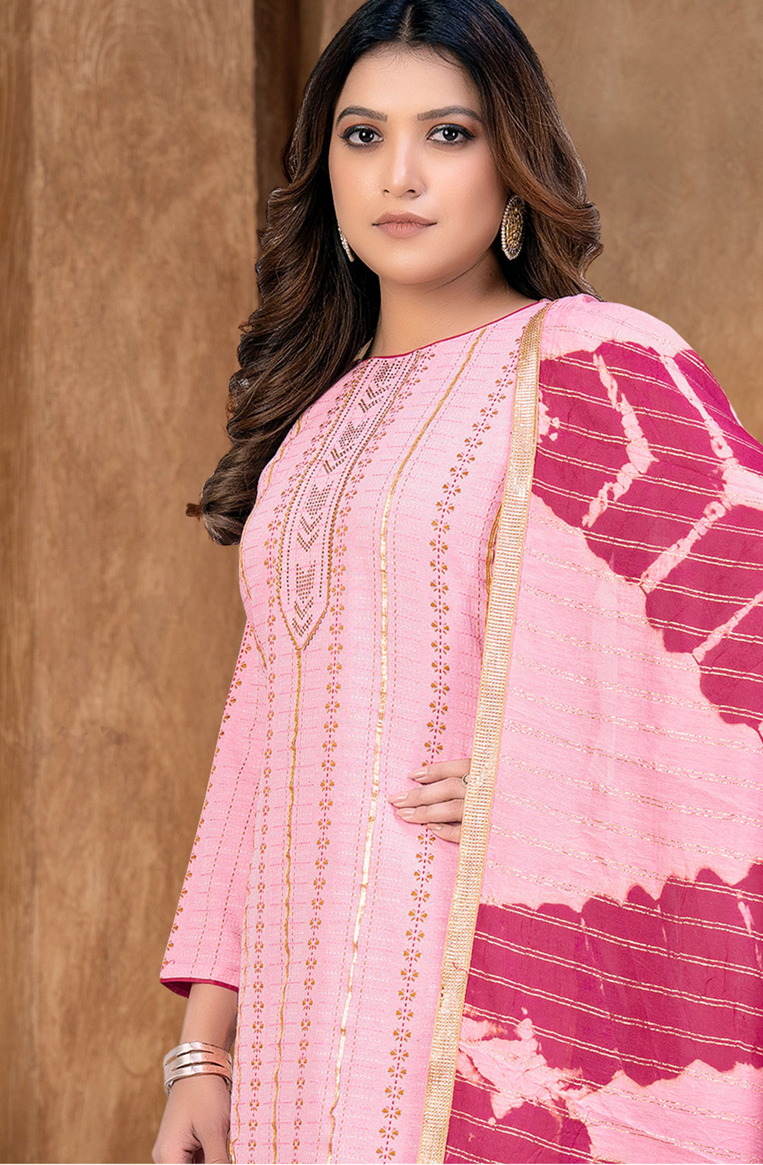 Designer Printed Salwar Kameez | Cembric-Cotton Top & Cotton Bottom | Wedding & Party Wear