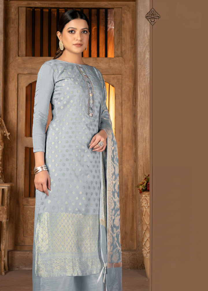 Banarasi Silk Salwar Kameez | Wevon Jacquard Designer for Festive Wear