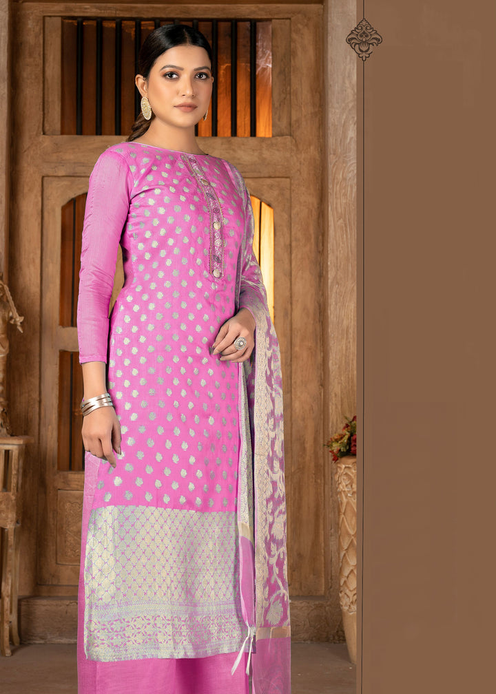 Banarasi Silk Salwar Kameez | Wevon Jacquard Designer for Festive Wear