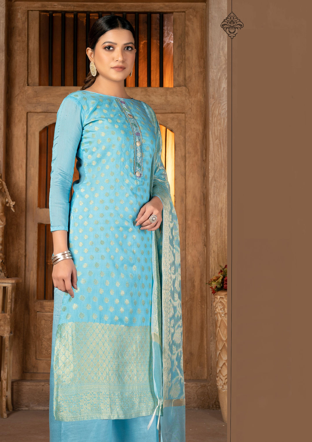 Banarasi Silk Salwar Kameez | Wevon Jacquard Designer for Festive Wear