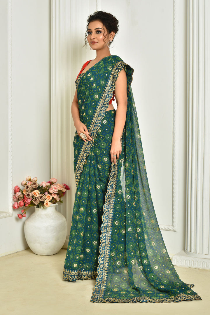 Stunning Georgette Saree with | A Stylish and Sophisticated Choice