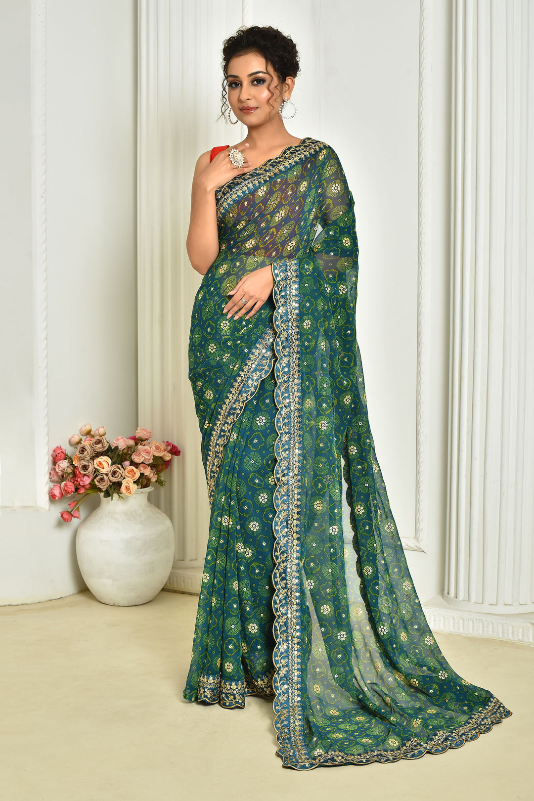 Stunning Georgette Saree with | A Stylish and Sophisticated Choice