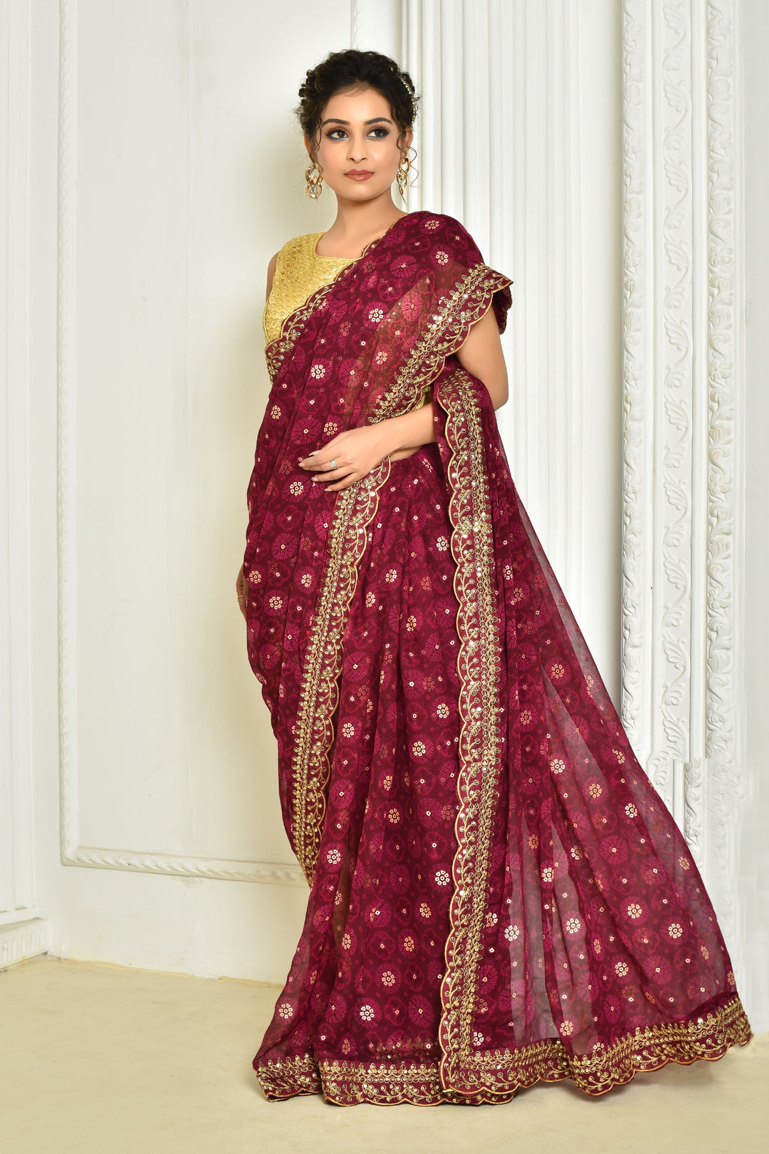 Stunning Georgette Saree with | A Stylish and Sophisticated Choice