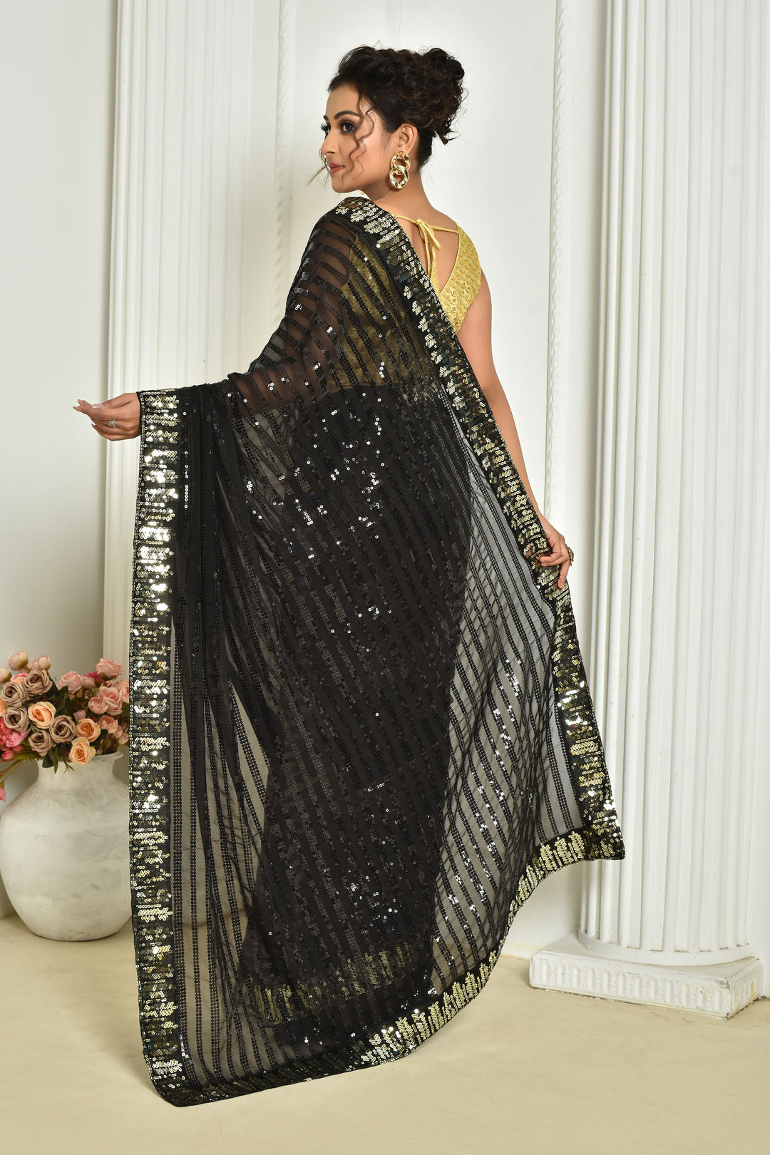 Breathtaking Georgette Saree with | Elegance Redefined for Weddings