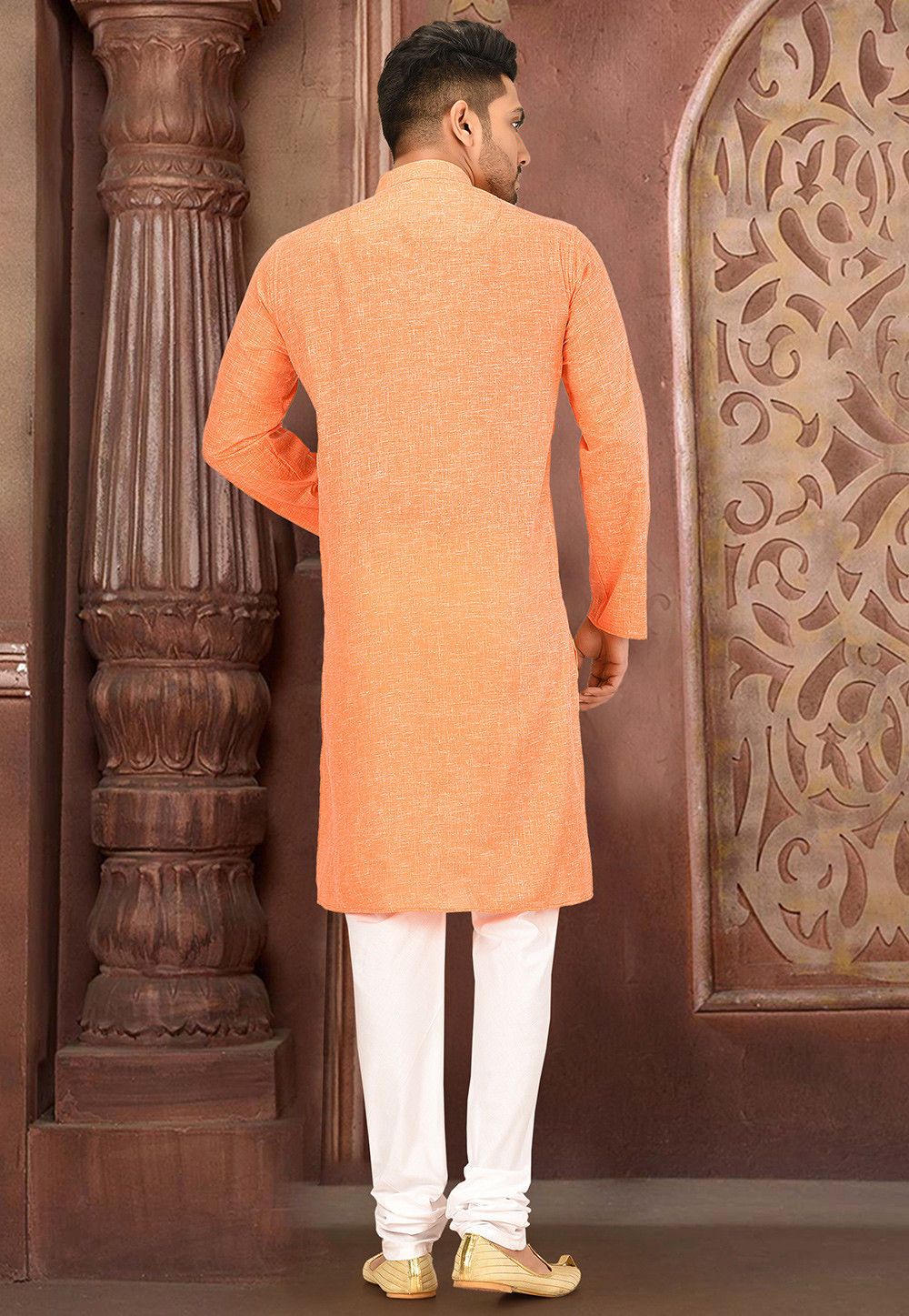 Cotton Plain Kurta Pajama Set | Slub Cotton Solid Festive Wear