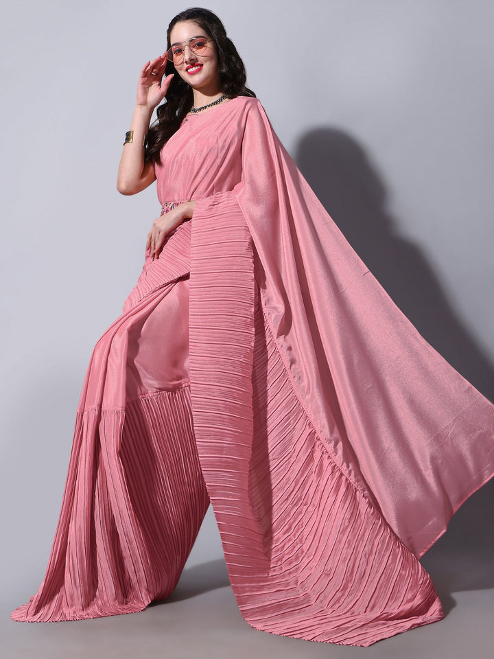 Charming Chinon Saree with | A Stylish and Sophisticated Choice