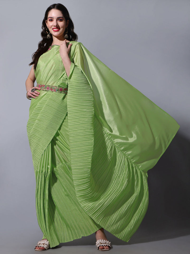 Charming Chinon Saree with | A Stylish and Sophisticated Choice