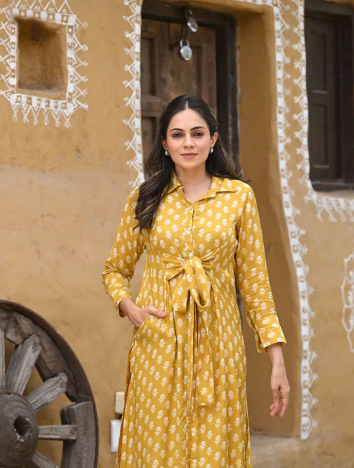 Mustard Kurti for Women | Casual Wear Indian Ethnic Kurti