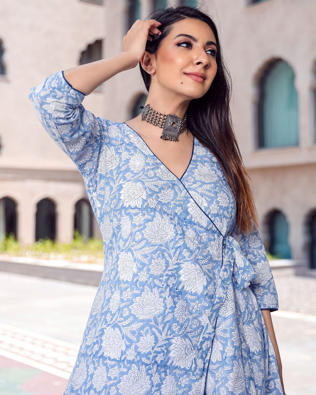 Stylish Blue Kurti for Women | Indian Ethnic Kurta Pant Set