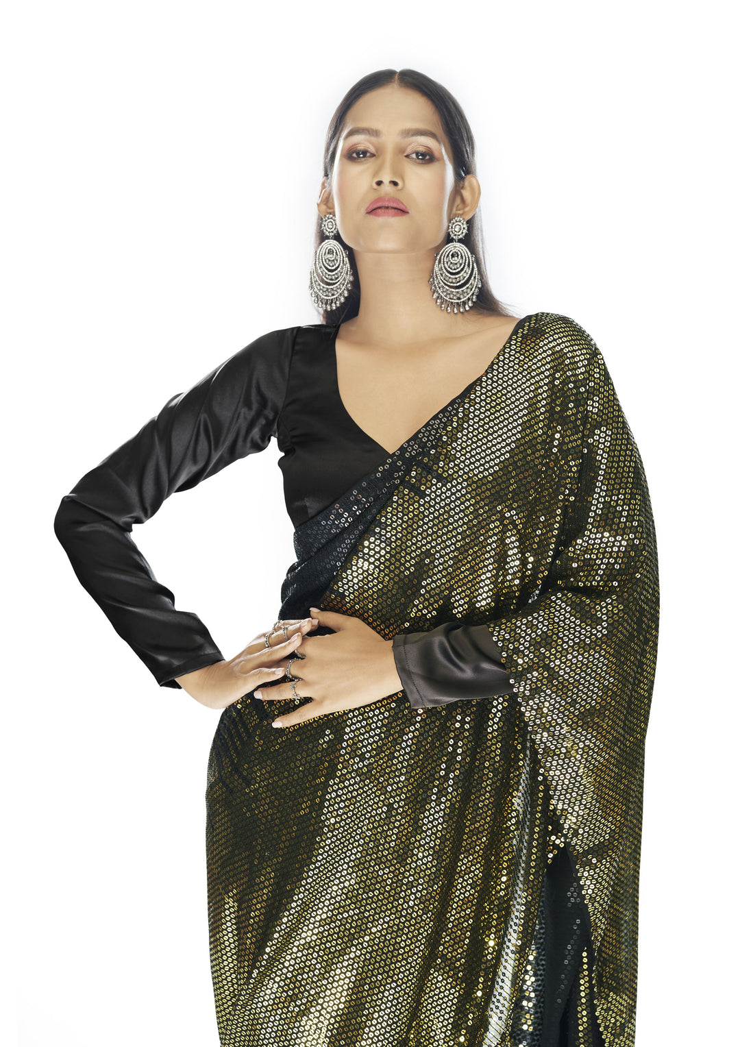 Beautiful Black Georgette Saree with Black Blouse | A Graceful Addition to Your Wardrobe