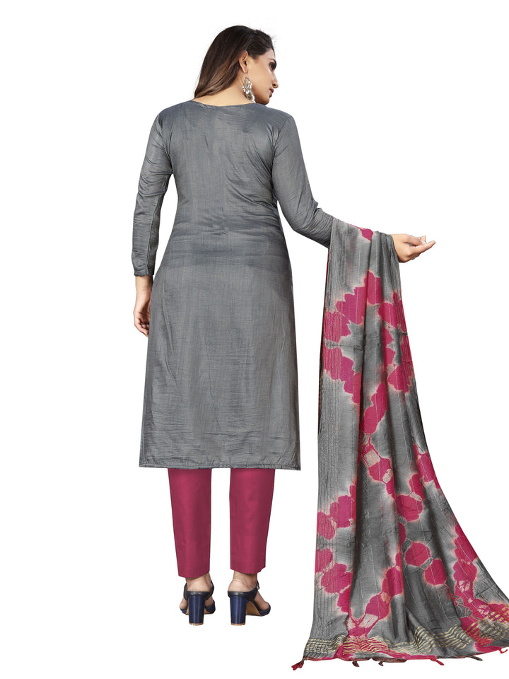 Embroidered Cotton Suit | Traditional Parampara Cotton with Printed Dupatta