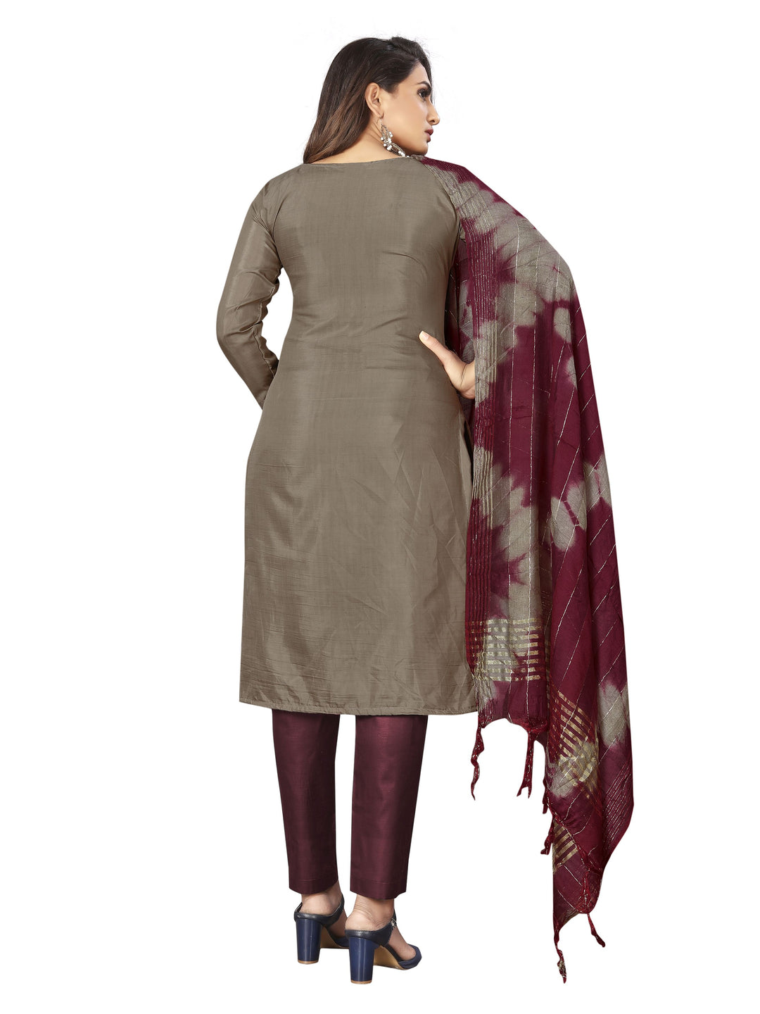 Embroidered Cotton Suit | Traditional Parampara Cotton with Printed Dupatta