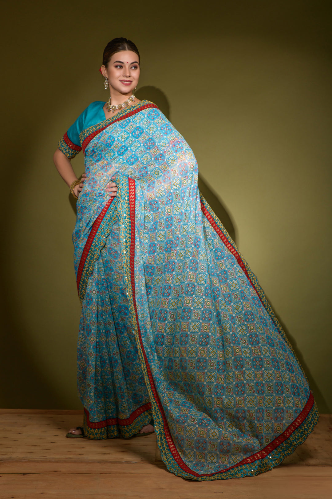 Gorgeous Georgette Saree with | A Stylish and Sophisticated Choice