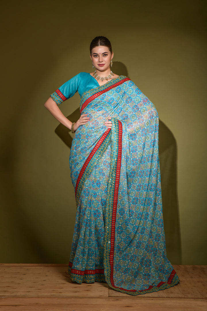 Gorgeous Georgette Saree with | A Stylish and Sophisticated Choice