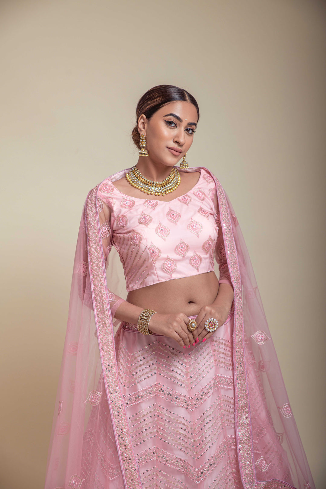 Wedding-Ready Net Lehengas | Foil Work & Embroidery for Special Events