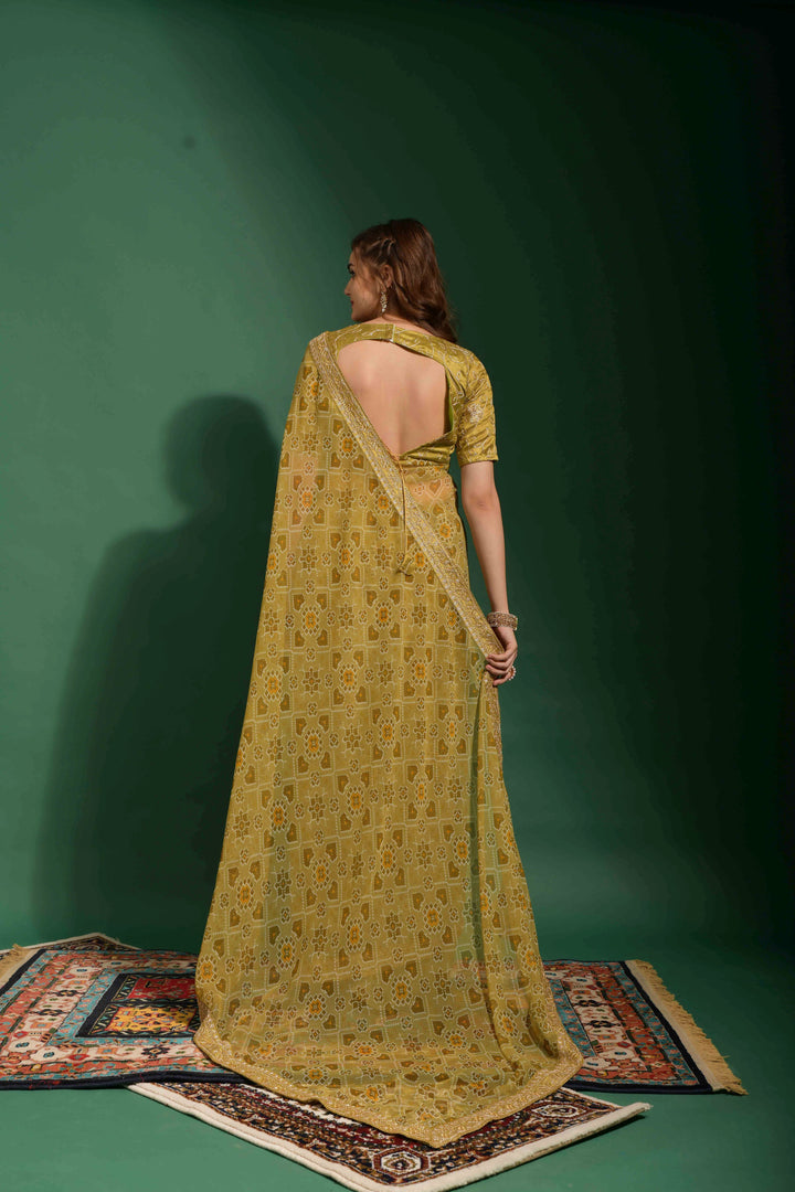 Exquisite Georgette Saree with | A Graceful Addition to Your Wardrobe