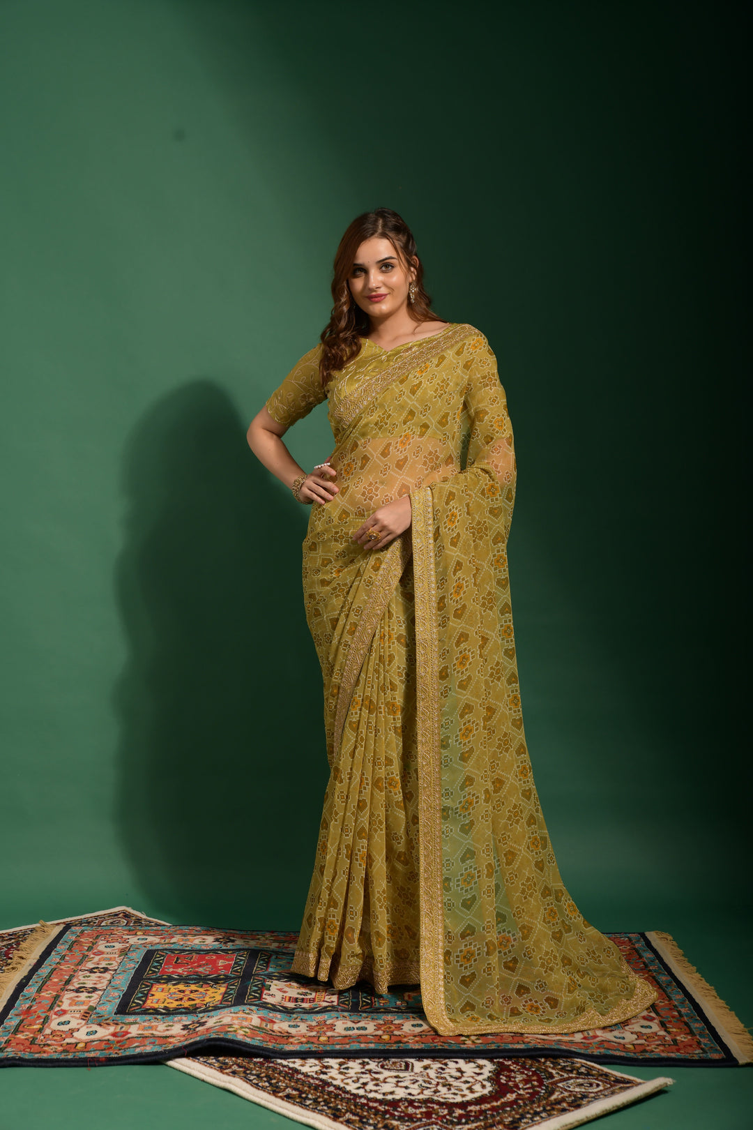 Exquisite Georgette Saree with | A Graceful Addition to Your Wardrobe