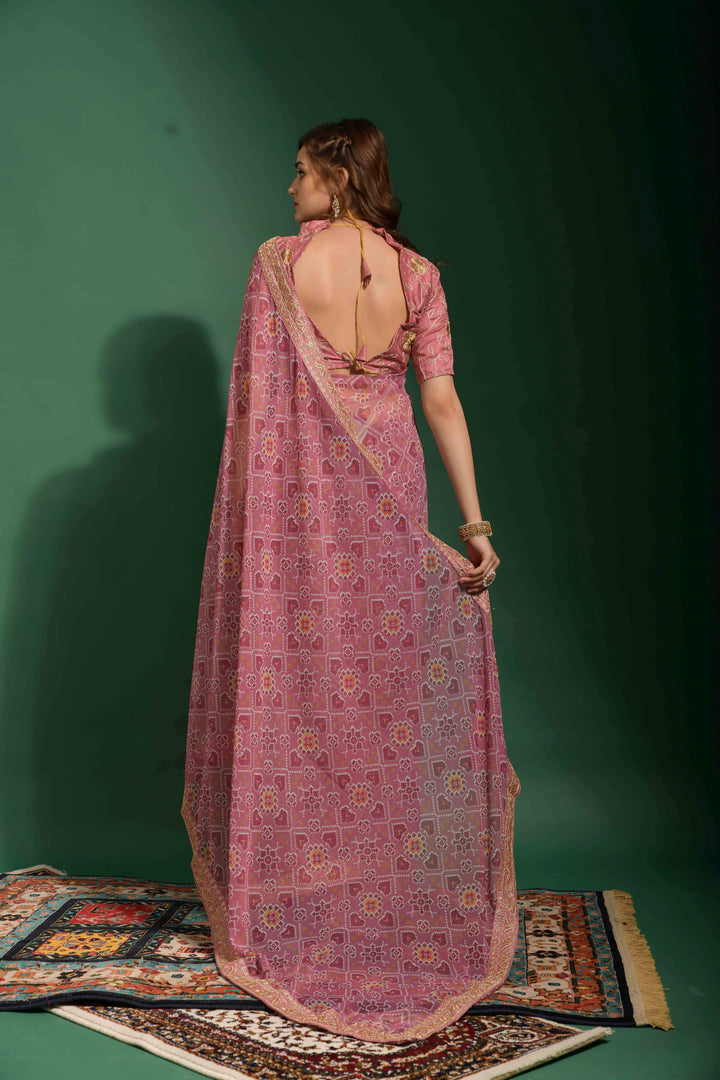 Exquisite Georgette Saree with | A Graceful Addition to Your Wardrobe