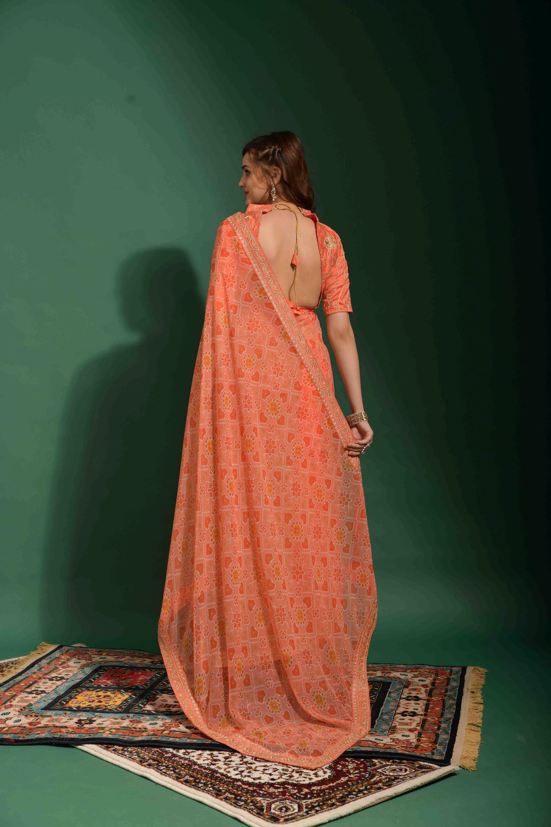 Exquisite Georgette Saree with | A Graceful Addition to Your Wardrobe