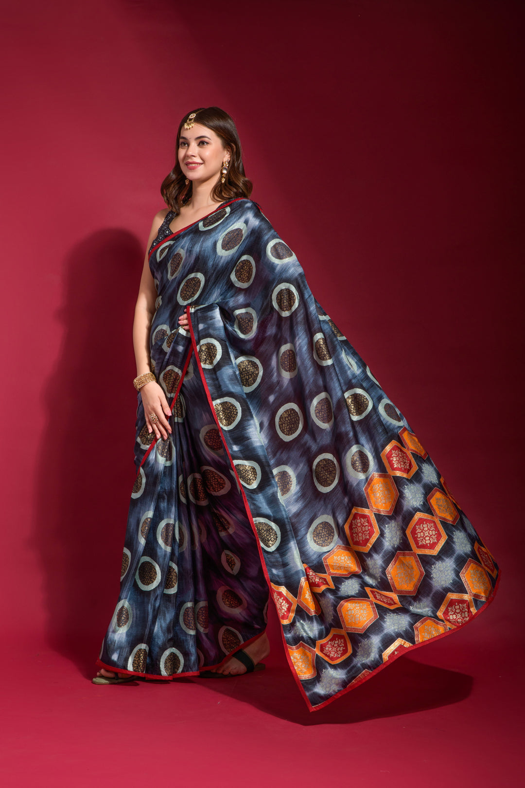 Stunning Smooth Silk Saree with | An Exclusive Designer Masterpiece