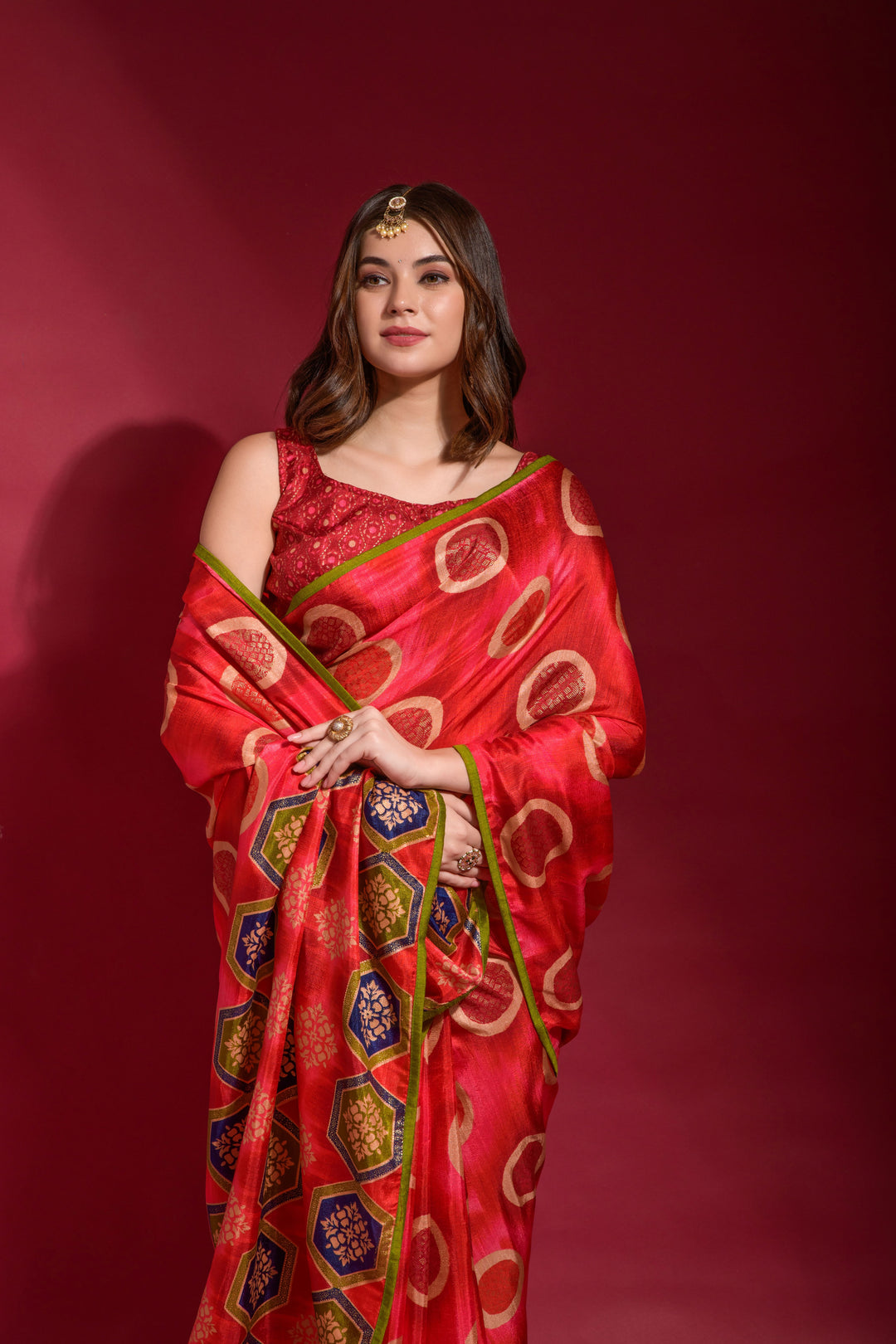 Stunning Smooth Silk Saree with | An Exclusive Designer Masterpiece