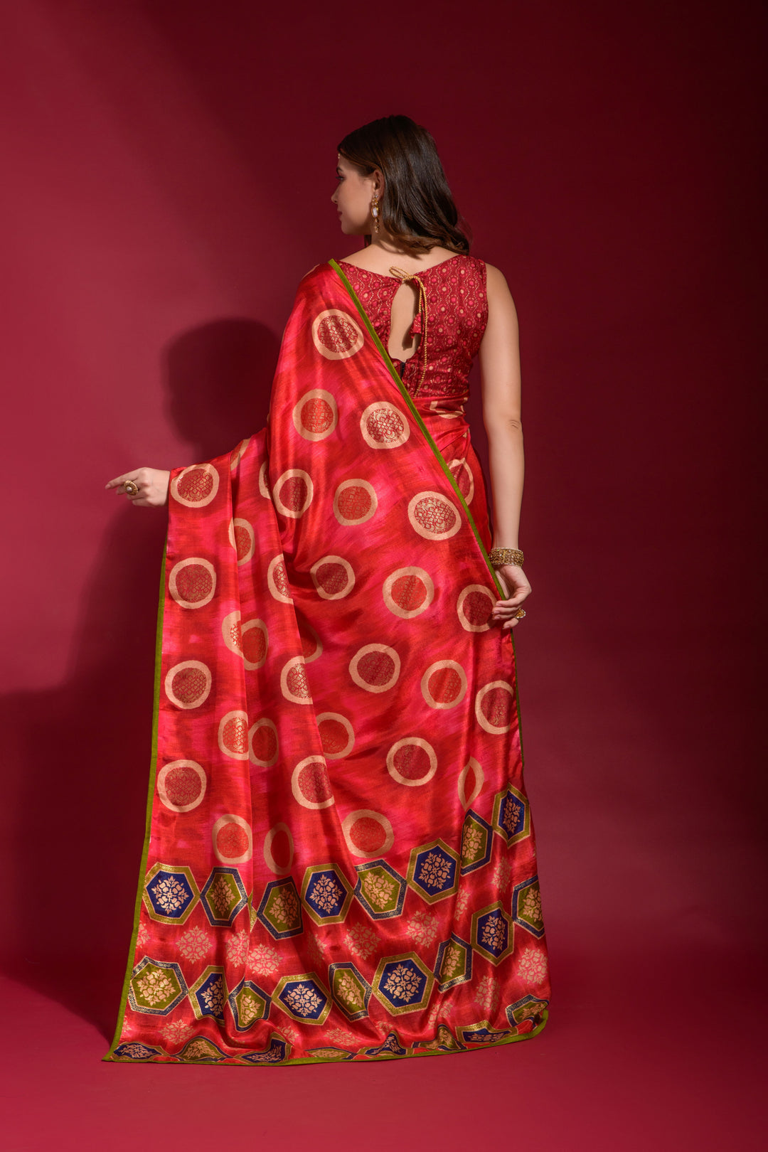 Stunning Smooth Silk Saree with | An Exclusive Designer Masterpiece