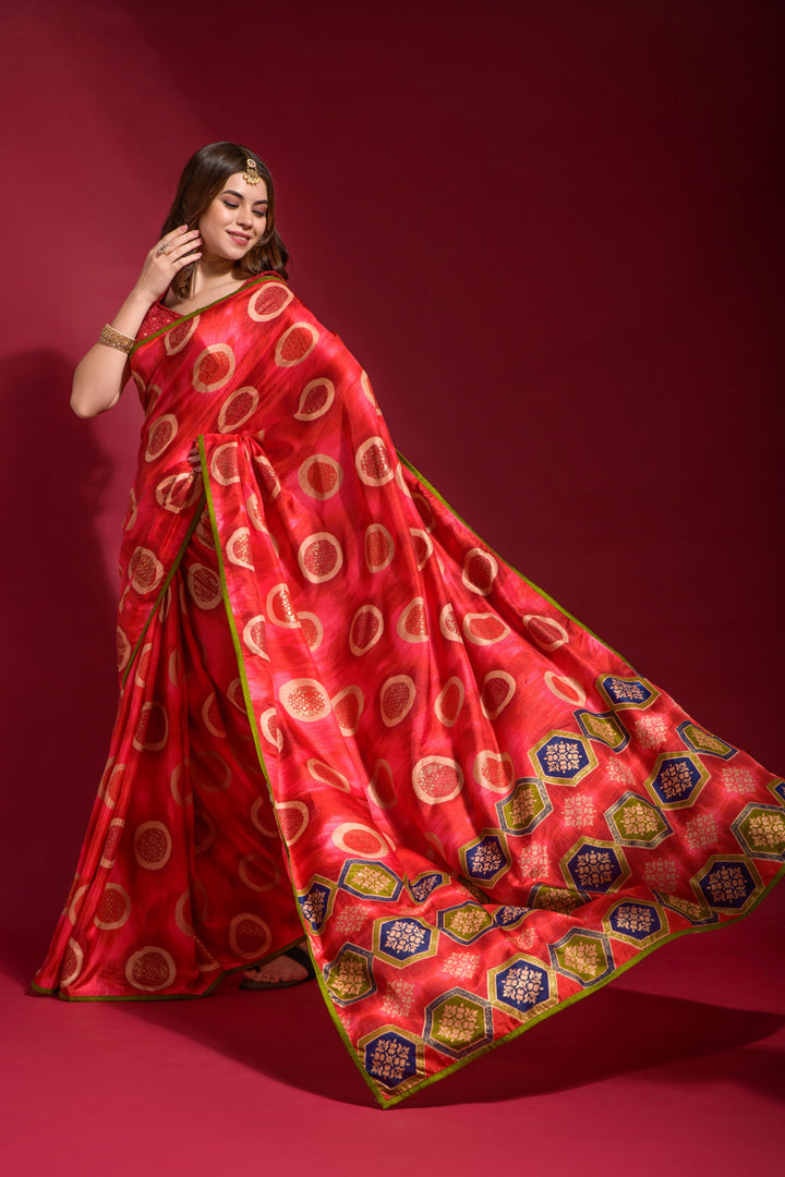 Stunning Smooth Silk Saree with | An Exclusive Designer Masterpiece