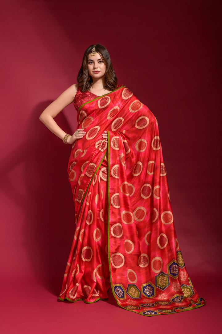 Stunning Smooth Silk Saree with | An Exclusive Designer Masterpiece