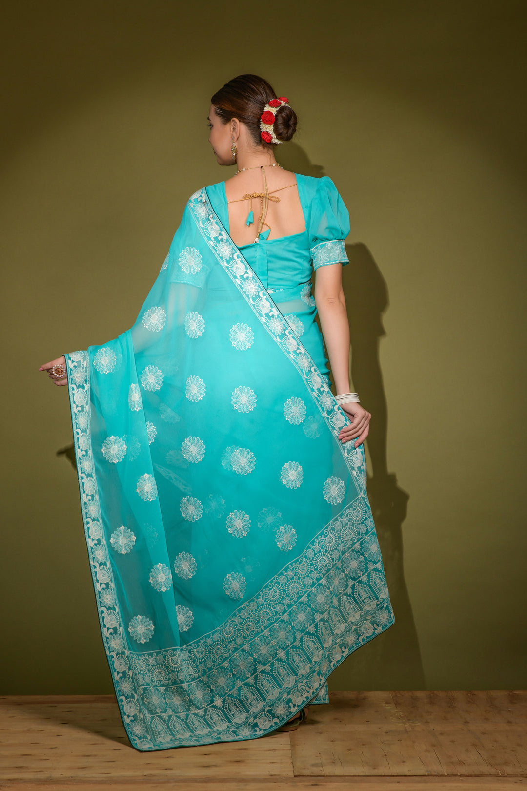 Breathtaking Georgette Saree with | An Exclusive Designer Masterpiece