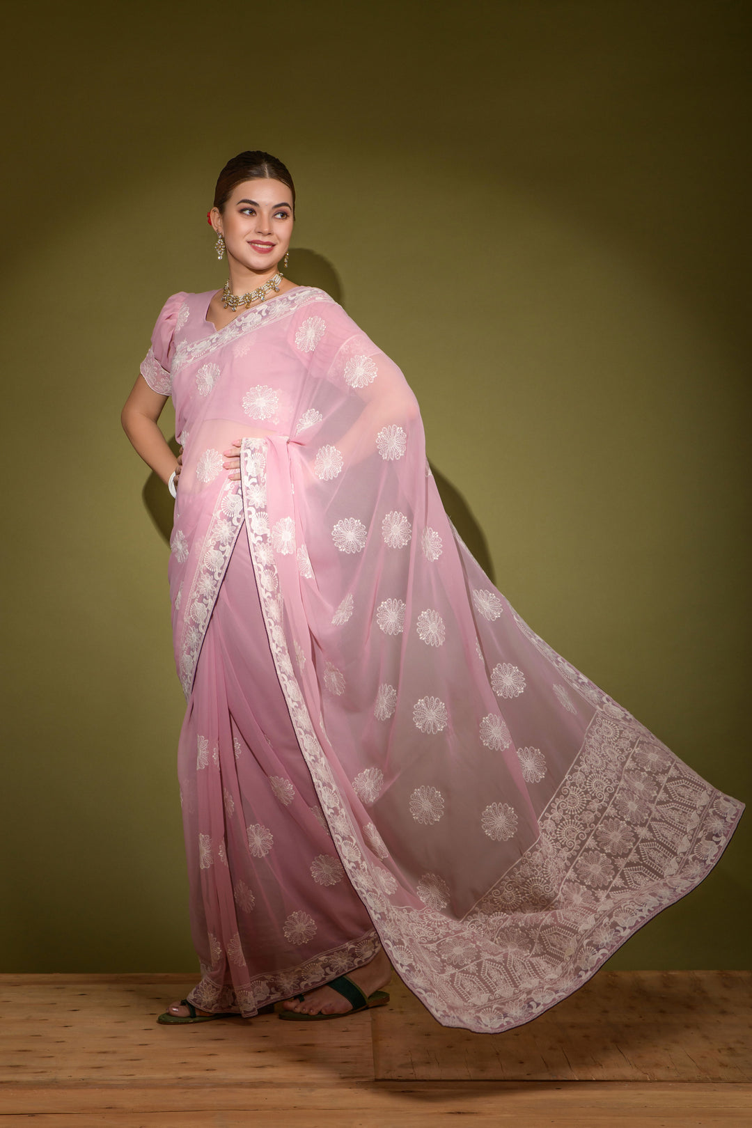 Breathtaking Georgette Saree with | An Exclusive Designer Masterpiece