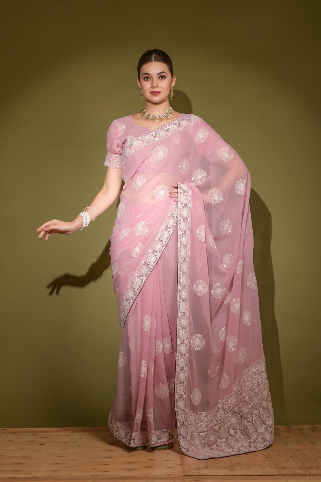 Breathtaking Georgette Saree with | An Exclusive Designer Masterpiece