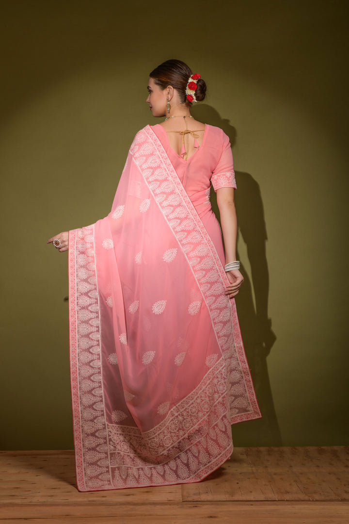 Breathtaking Georgette Saree with | An Exclusive Designer Masterpiece