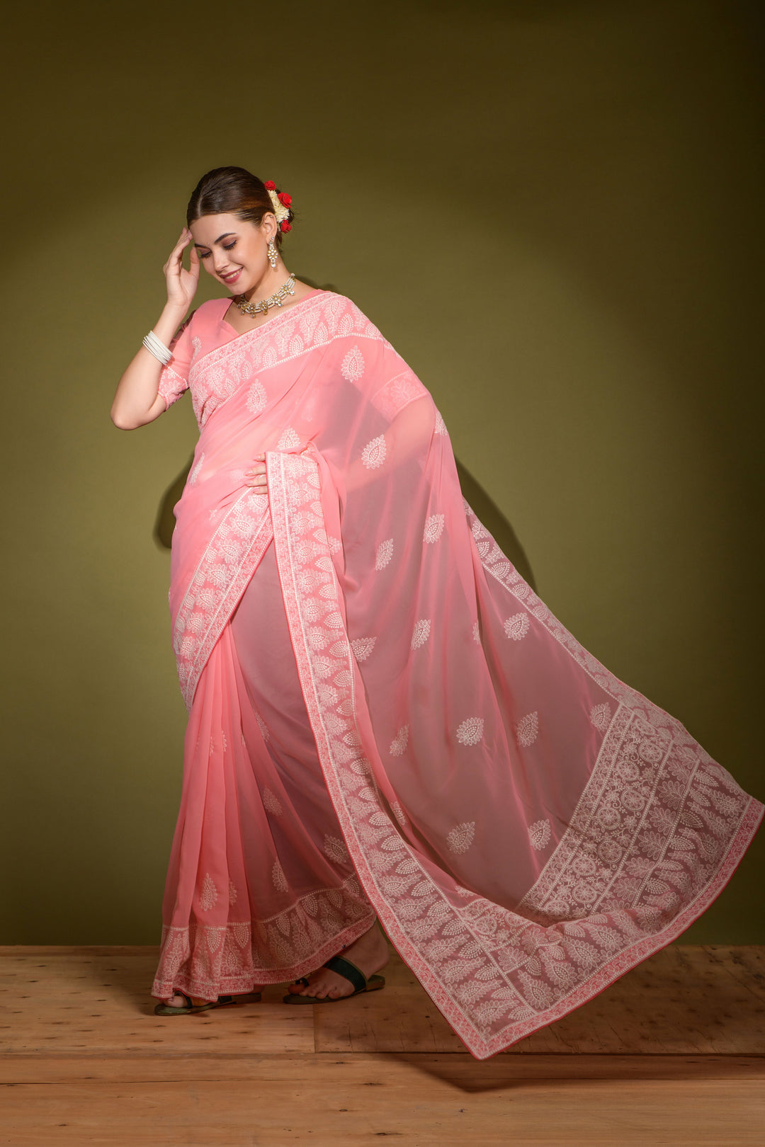 Breathtaking Georgette Saree with | An Exclusive Designer Masterpiece