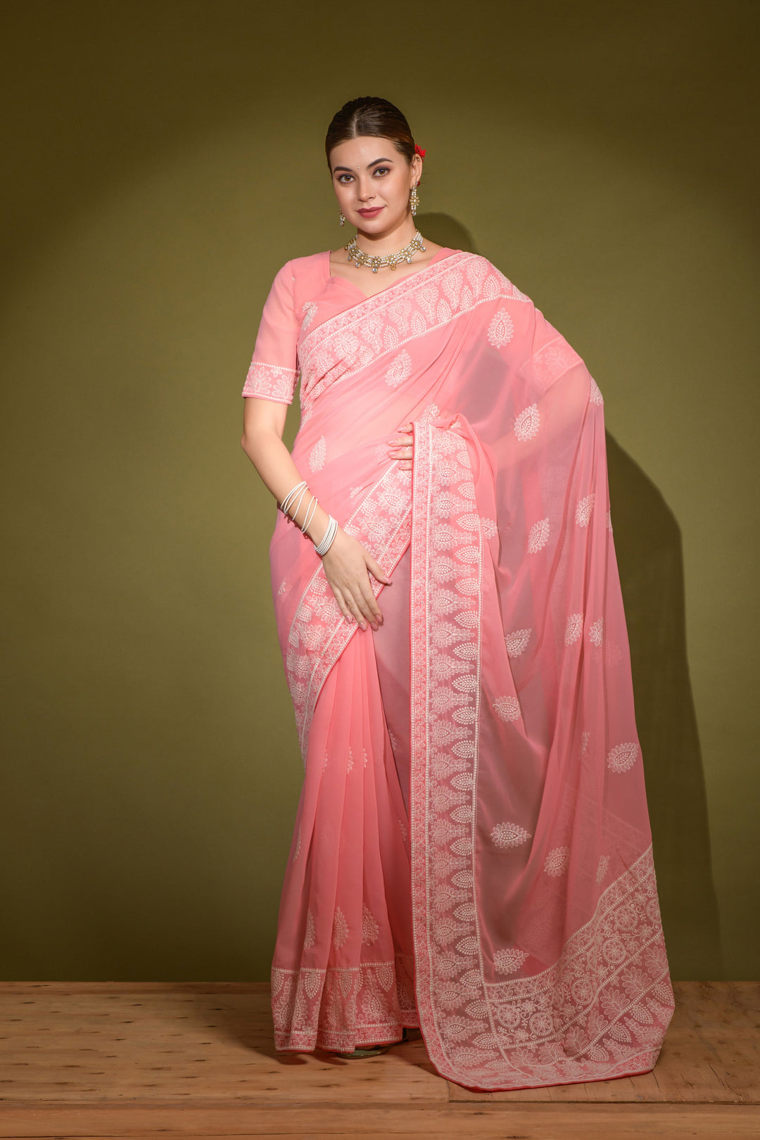 Breathtaking Georgette Saree with | An Exclusive Designer Masterpiece