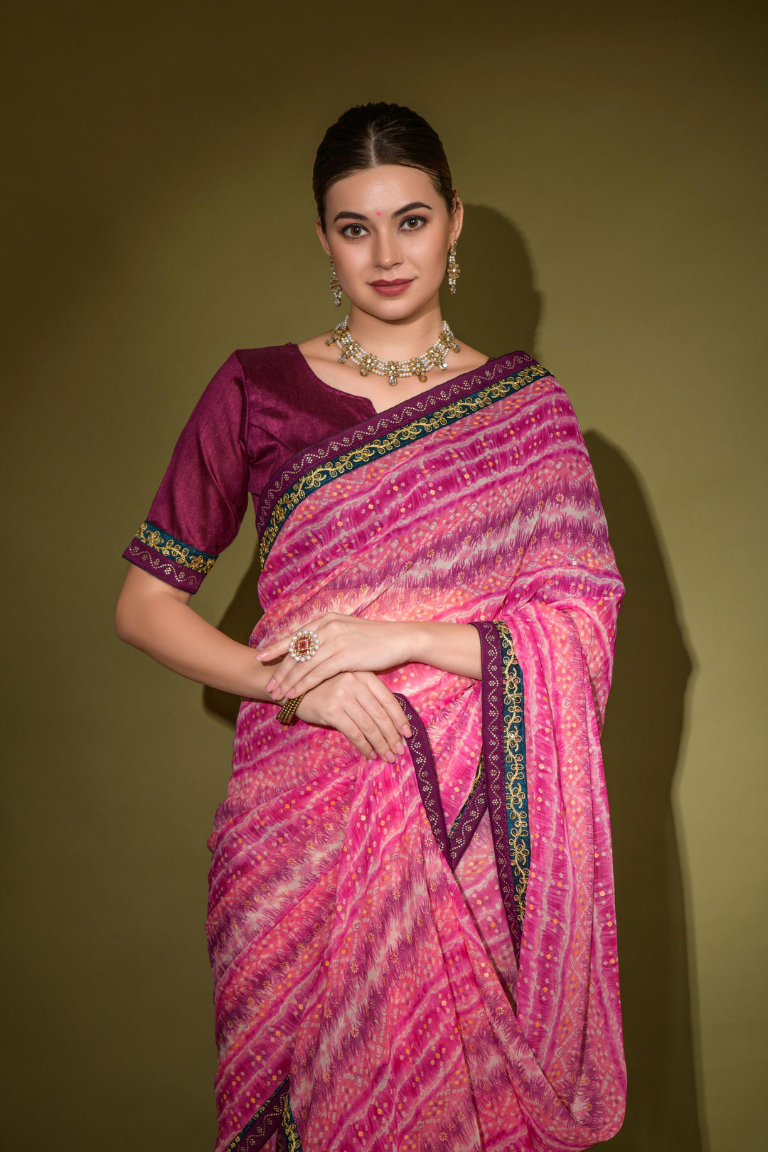 Breathtaking Georgette Saree with | Perfect for Special Celebrations