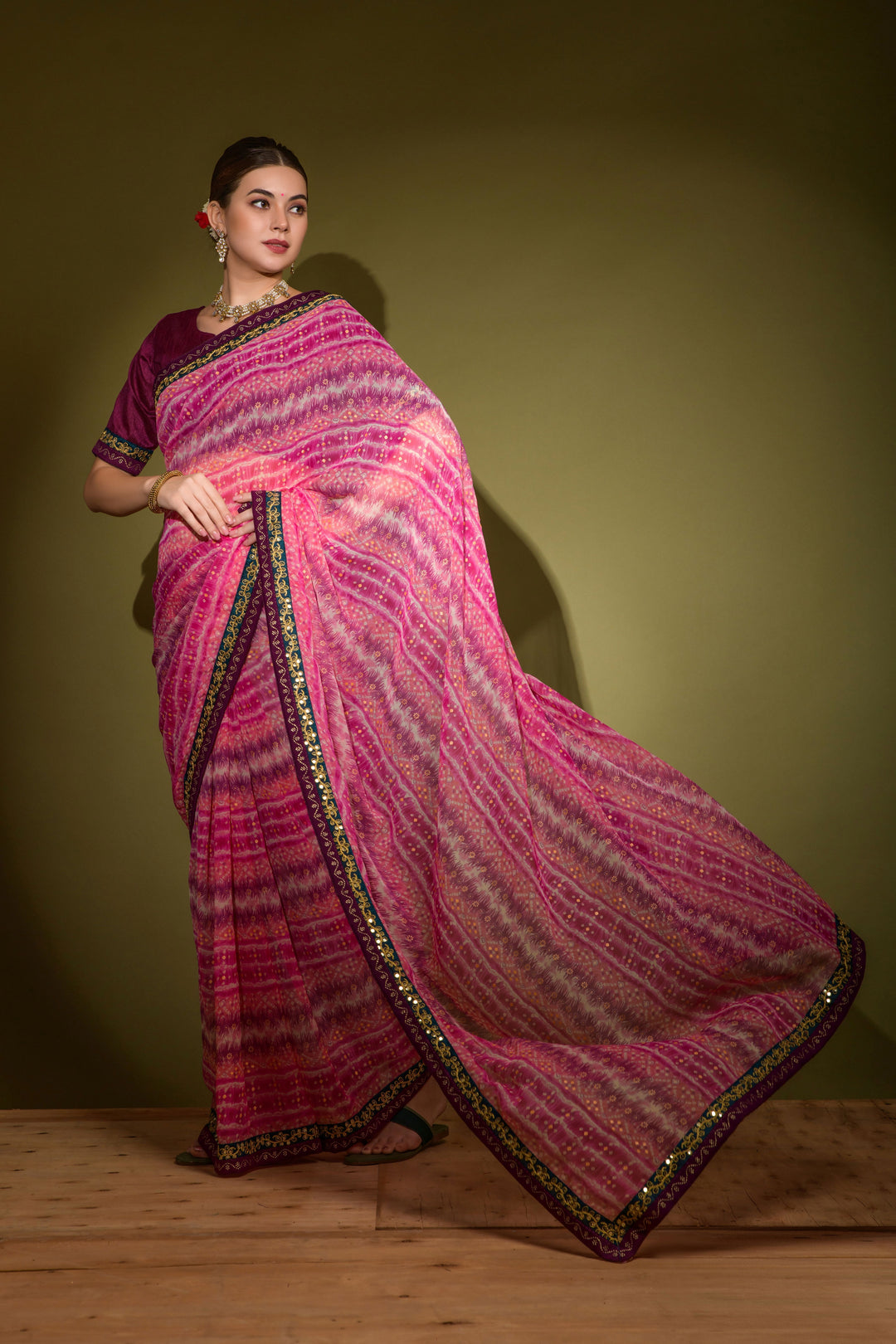 Breathtaking Georgette Saree with | Perfect for Special Celebrations