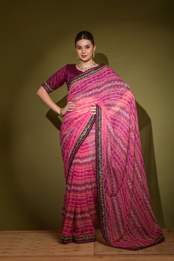 Breathtaking Georgette Saree with | Perfect for Special Celebrations