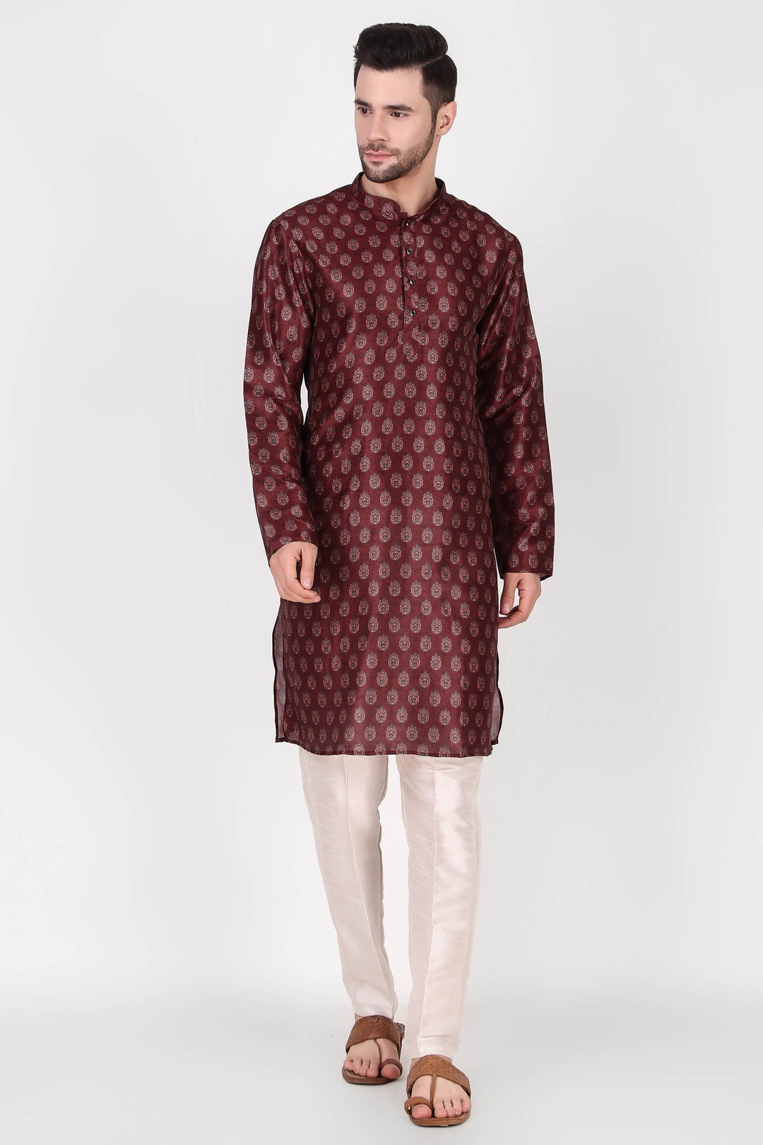 Designer Art Silk Kurta Pajama Set | Festive Wear