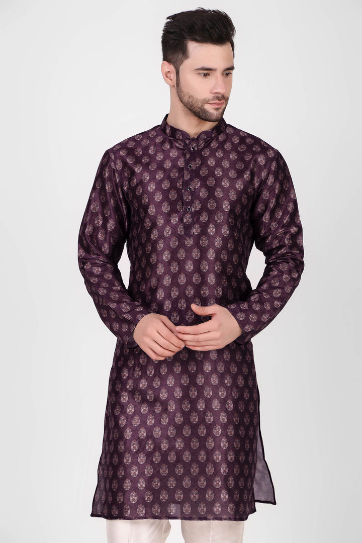 Designer Art Silk Kurta Pajama Set | Festive Wear