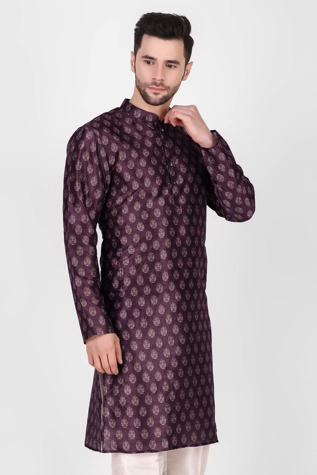 Designer Art Silk Kurta Pajama Set | Festive Wear