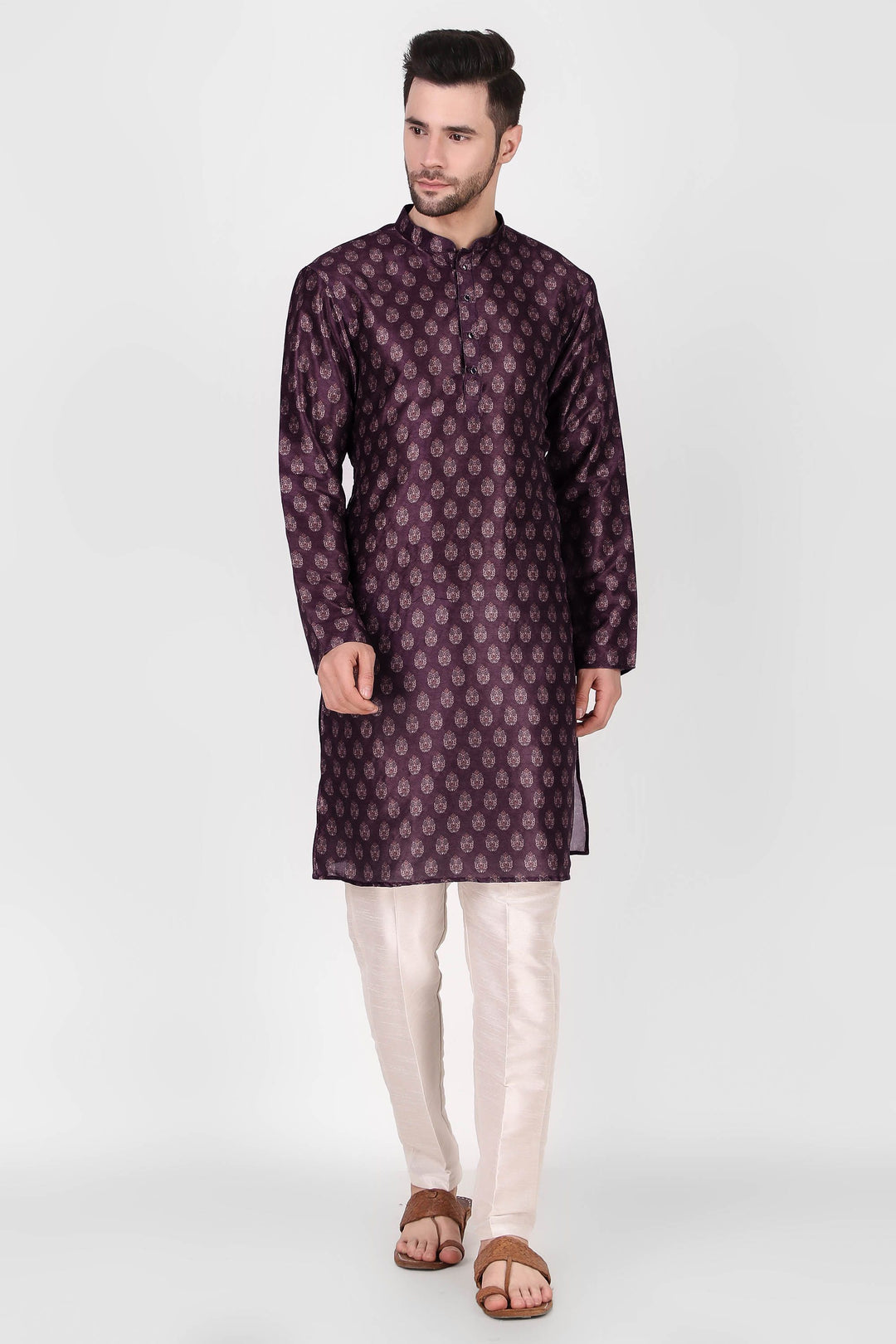 Designer Art Silk Kurta Pajama Set | Festive Wear