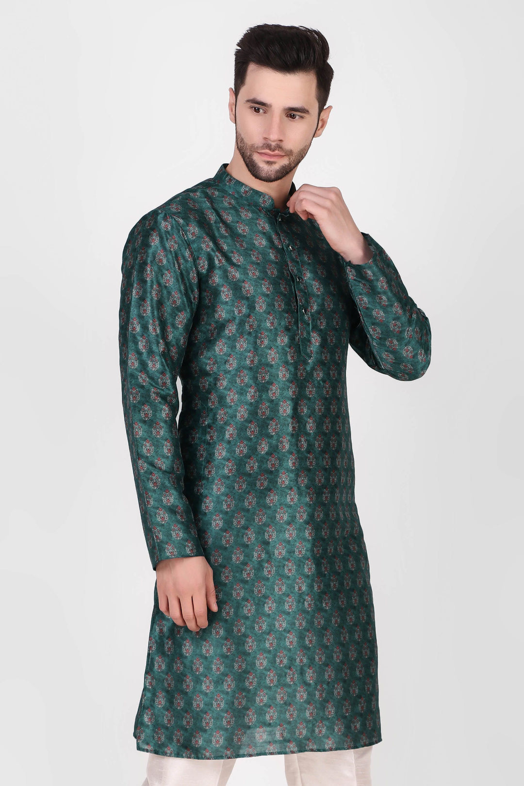 Designer Art Silk Kurta Pajama Set | Festive Wear