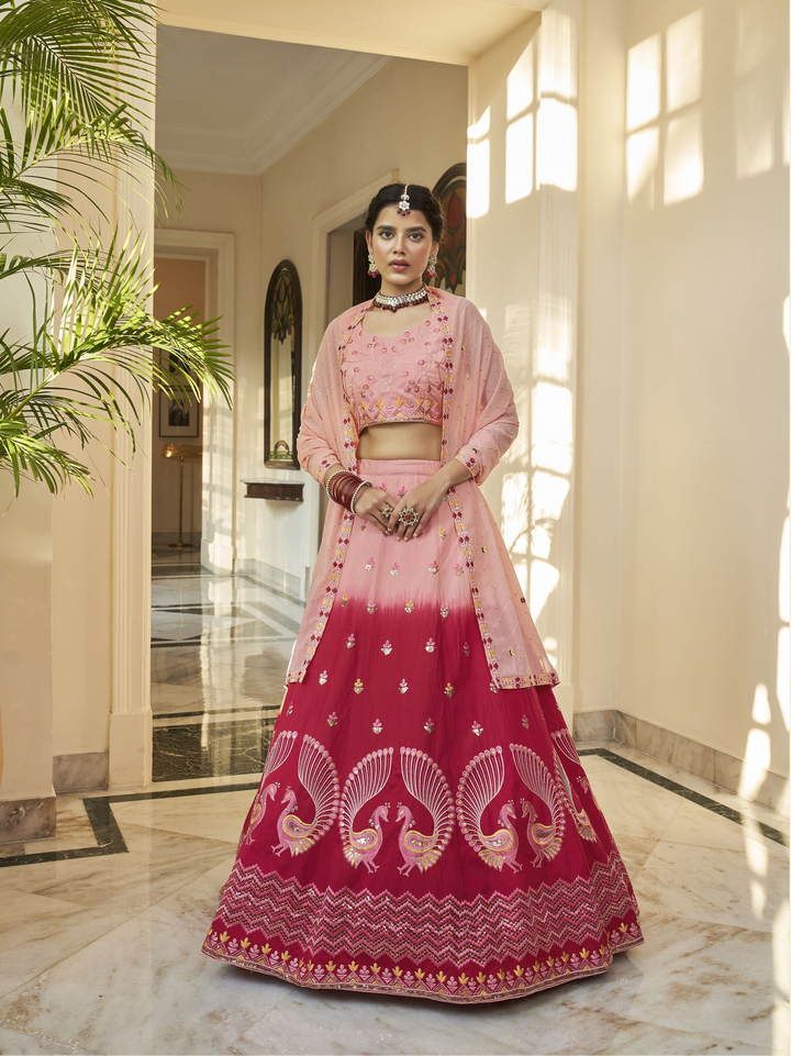 Sophisticated Art Silk Lehenga with Dupatta | Crafted for Timeless Elegance