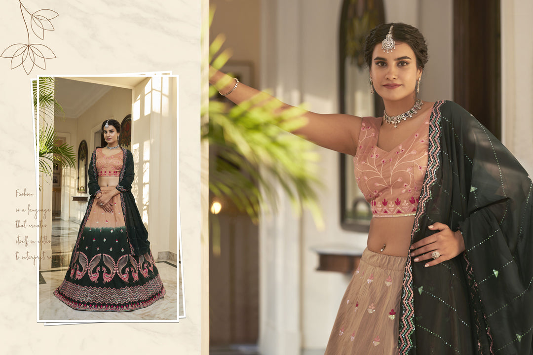 Sophisticated Art Silk Lehenga with Dupatta | Crafted for Timeless Elegance