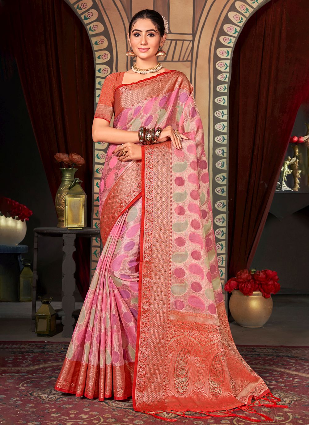 Radiant Organza Saree with | Perfect for Special Celebrations